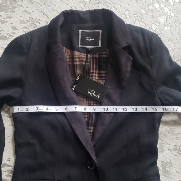 Rails Single Button Black Blazer NWT SzS - Picture 5 of 9